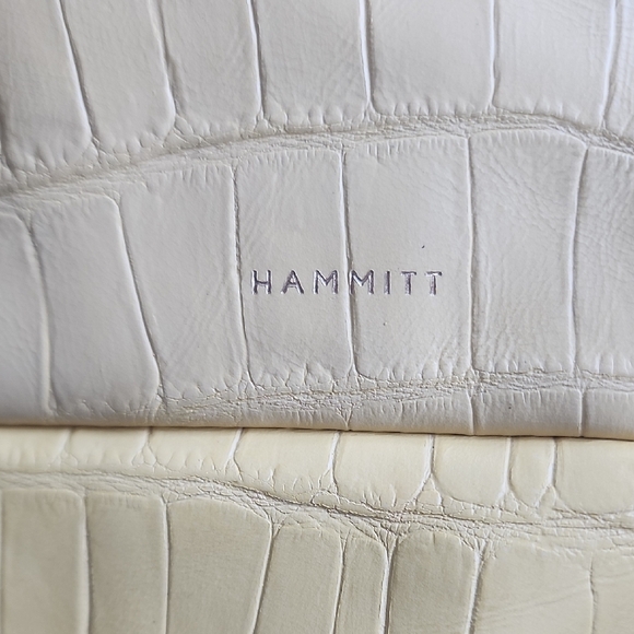 Hammitt Hunter Medium Sunstruck Yellow Crocco Embossed Leather - Picture 2 of 7